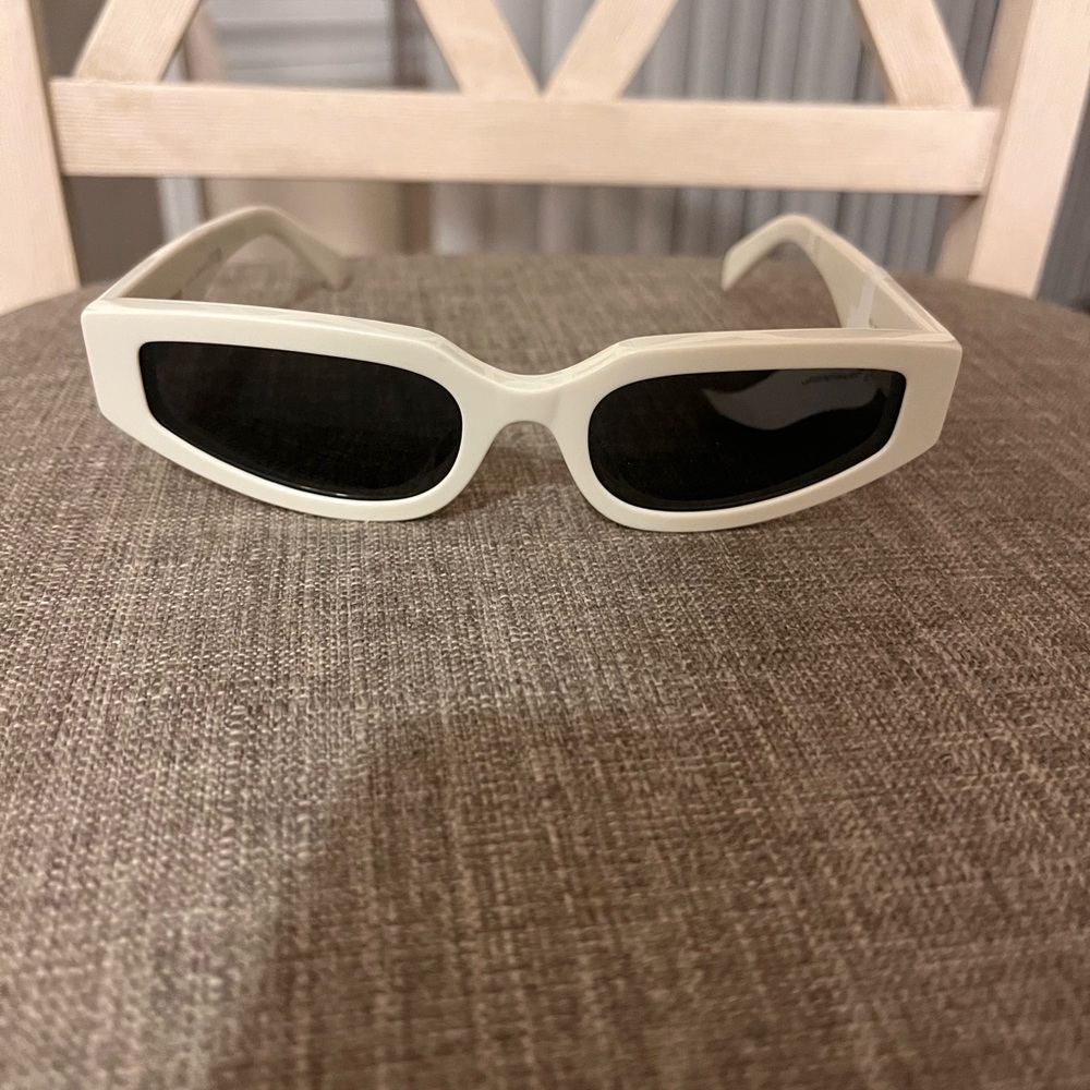 Authentic Celine White Rectangular Sunglasses